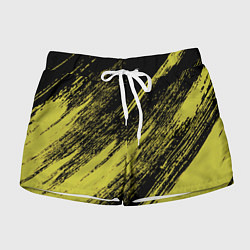 Шорты женские The color is black and yellow, цвет: 3D-принт