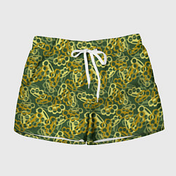 Шорты женские Зелёные кастеты, цвет: 3D-принт