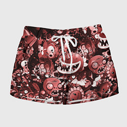Шорты женские Растения против зомби в красном цвете, цвет: 3D-принт