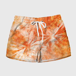 Женские шорты Оранжевый тай-дай пятна