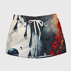 Женские шорты Сюрреалистичная абстракция с каплями