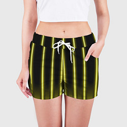 Шорты женские Neon yellow, цвет: 3D-принт — фото 2