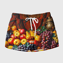 Женские шорты Фруктовый натюрморт