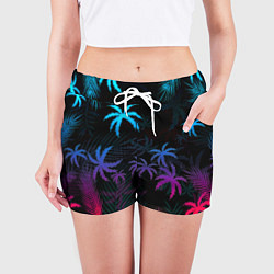 Шорты женские Тропики градиент, цвет: 3D-принт — фото 2