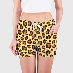 Шорты женские Паттерн с пятнами леопарда, цвет: 3D-принт — фото 2