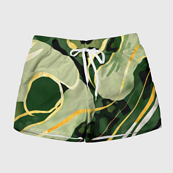 Женские шорты Зеленый природный паттерн
