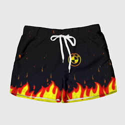 Шорты женские BMW огненный, цвет: 3D-принт