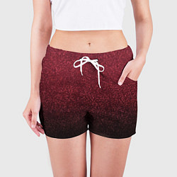 Шорты женские Амарантовый градиент крошка, цвет: 3D-принт — фото 2