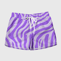 Женские шорты Лавандовый тигровый паттерн