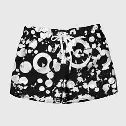 Шорты женские Модная чб абстракция - нейроарт, цвет: 3D-принт