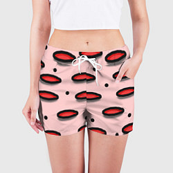Шорты женские Круги маркер - паттерн, цвет: 3D-принт — фото 2