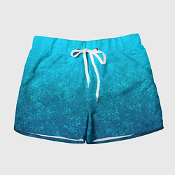 Женские шорты Лазурный голубой текстурный градиент