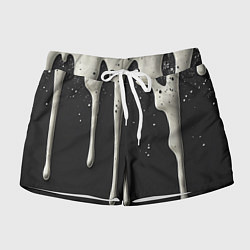 Женские шорты Белая слизь текстура