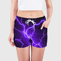 Шорты женские Color purple black, цвет: 3D-принт — фото 2