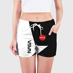 Шорты женские Nasa текстура геометрия, цвет: 3D-принт — фото 2