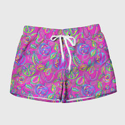 Женские шорты Неоновые фрукты
