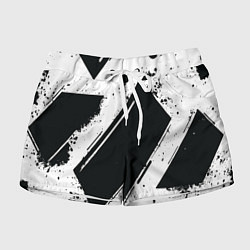 Женские шорты Color black white