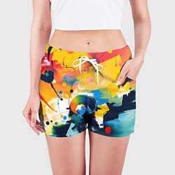 Шорты женские Абстракция в деталях, цвет: 3D-принт — фото 2