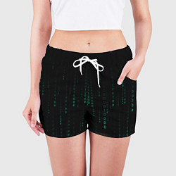 Шорты женские Color black turquoise, цвет: 3D-принт — фото 2