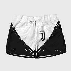 Шорты женские Juventus geometry black, цвет: 3D-принт