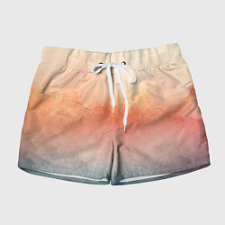 Женские шорты Персиковый градиент текстура