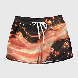 Шорты женские Персиковая волна текстура, цвет: 3D-принт