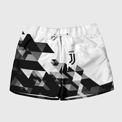Шорты женские Juventus geometry black, цвет: 3D-принт