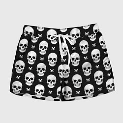 Женские шорты Черепной фон