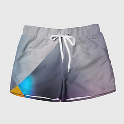 Шорты женские Color grey with stripes, цвет: 3D-принт