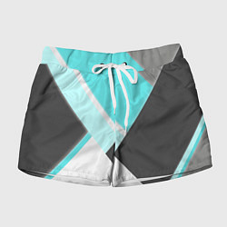 Шорты женские Color black blue, цвет: 3D-принт
