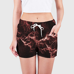 Шорты женские Lightning red, цвет: 3D-принт — фото 2