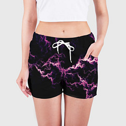Шорты женские Lightning pink glow, цвет: 3D-принт — фото 2