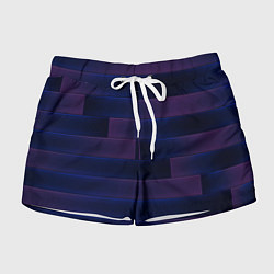 Шорты женские Color blue square, цвет: 3D-принт