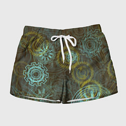 Шорты женские Стимпанк механизм, цвет: 3D-принт