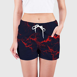 Шорты женские Lightning red glow, цвет: 3D-принт — фото 2