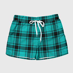 Шорты женские Checkered blue, цвет: 3D-принт
