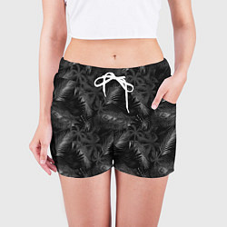 Шорты женские Palm black and white, цвет: 3D-принт — фото 2