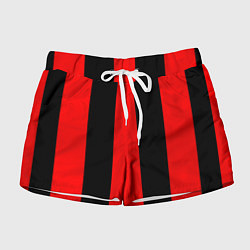 Женские шорты Color black red lines