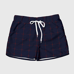 Женские шорты Color dark blue red crosses