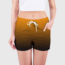 Шорты женские Orange gradient, цвет: 3D-принт — фото 2