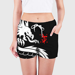 Шорты женские Doom dragon steel, цвет: 3D-принт — фото 2