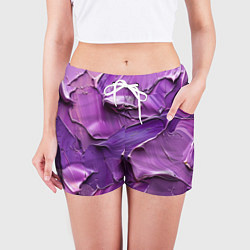 Шорты женские Краска импасто, цвет: 3D-принт — фото 2