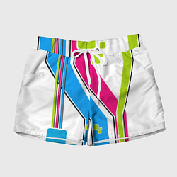Шорты женские Цветное абстрактное искусство, цвет: 3D-принт
