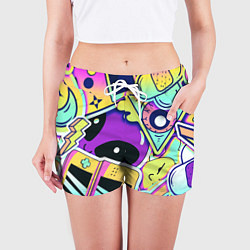 Шорты женские Пришелец, цвет: 3D-принт — фото 2