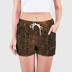 Шорты женские Золотая сеть, цвет: 3D-принт — фото 2
