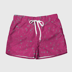 Шорты женские Color pink brown squares, цвет: 3D-принт