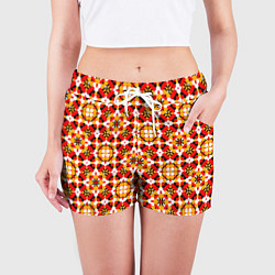 Шорты женские Пестрый узорчатый паттерн, цвет: 3D-принт — фото 2