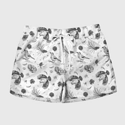 Шорты женские Сойка в Бузулукском бору, цвет: 3D-принт
