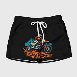 Шорты женские Motocross and mountains, цвет: 3D-принт
