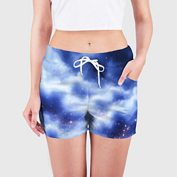 Шорты женские Сине-голубая волшебная дымка, цвет: 3D-принт — фото 2